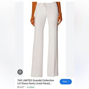 Scandal the limited liv pant White Flared Dress Pants